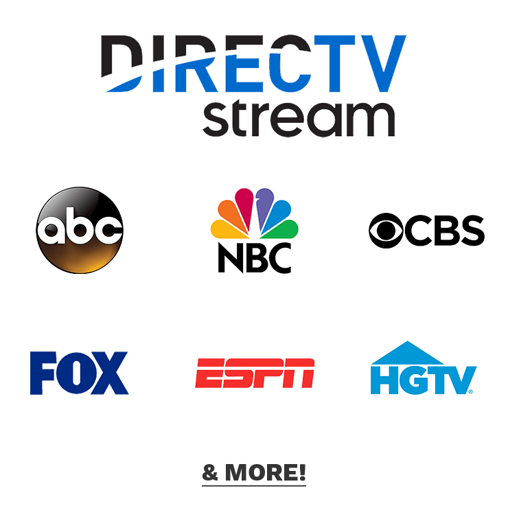 DIRECTV STREAM and network logos